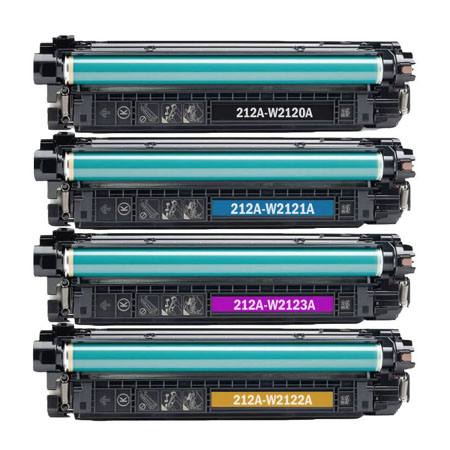 Compatible HP 212A Full Set of 4 Toner Cartridges 